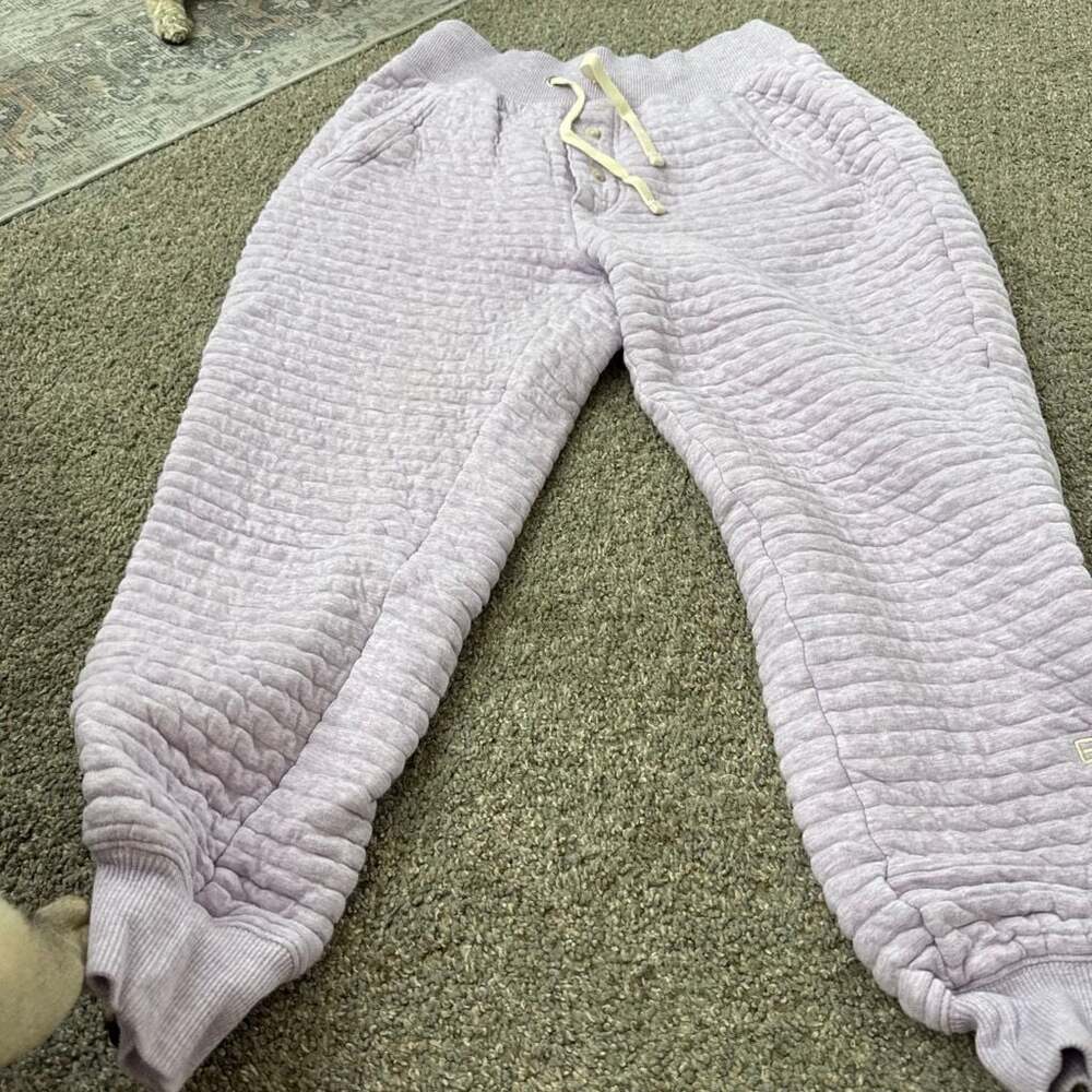 Everlane Purple Quilted Jogger Sweatpants Size M